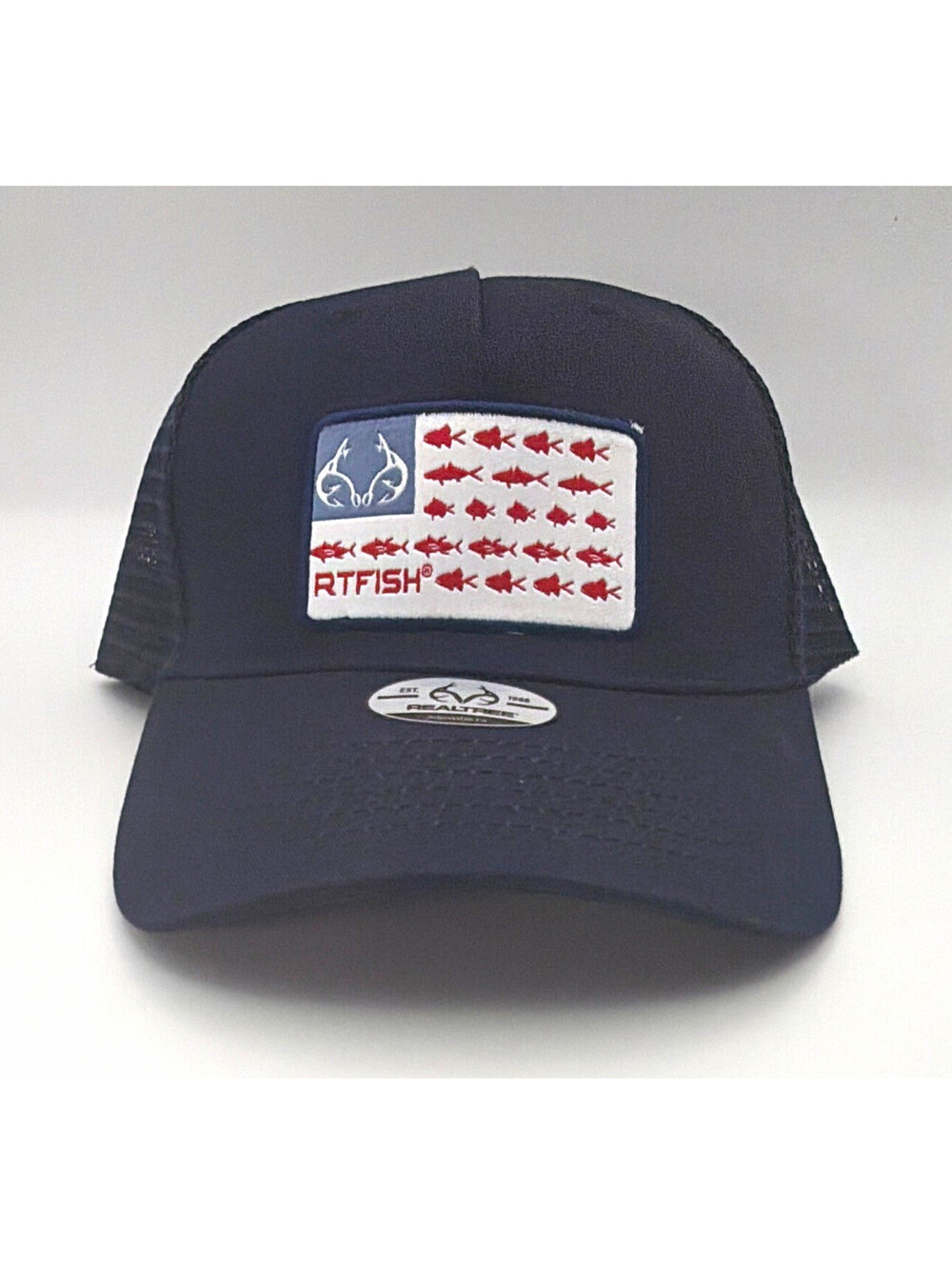 Realtree RT Fish Mesh Back Adjustable Mesh Back Adjustable Trucker Hat Cap